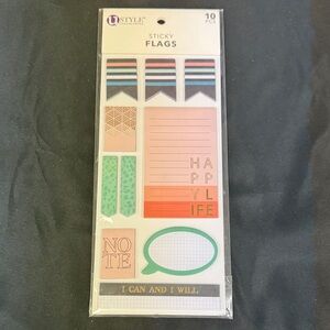 UStyle Collections Colorful Sticky Flags Set 10 shapes 20 sheets each new